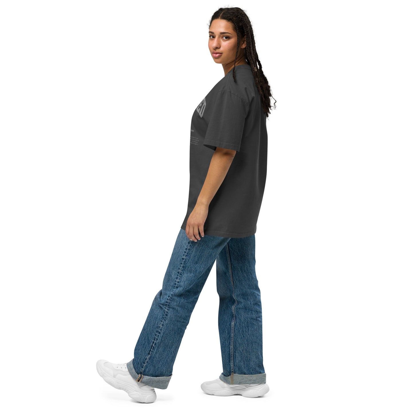 Oversized Painted Dog Silhouette T-shirt