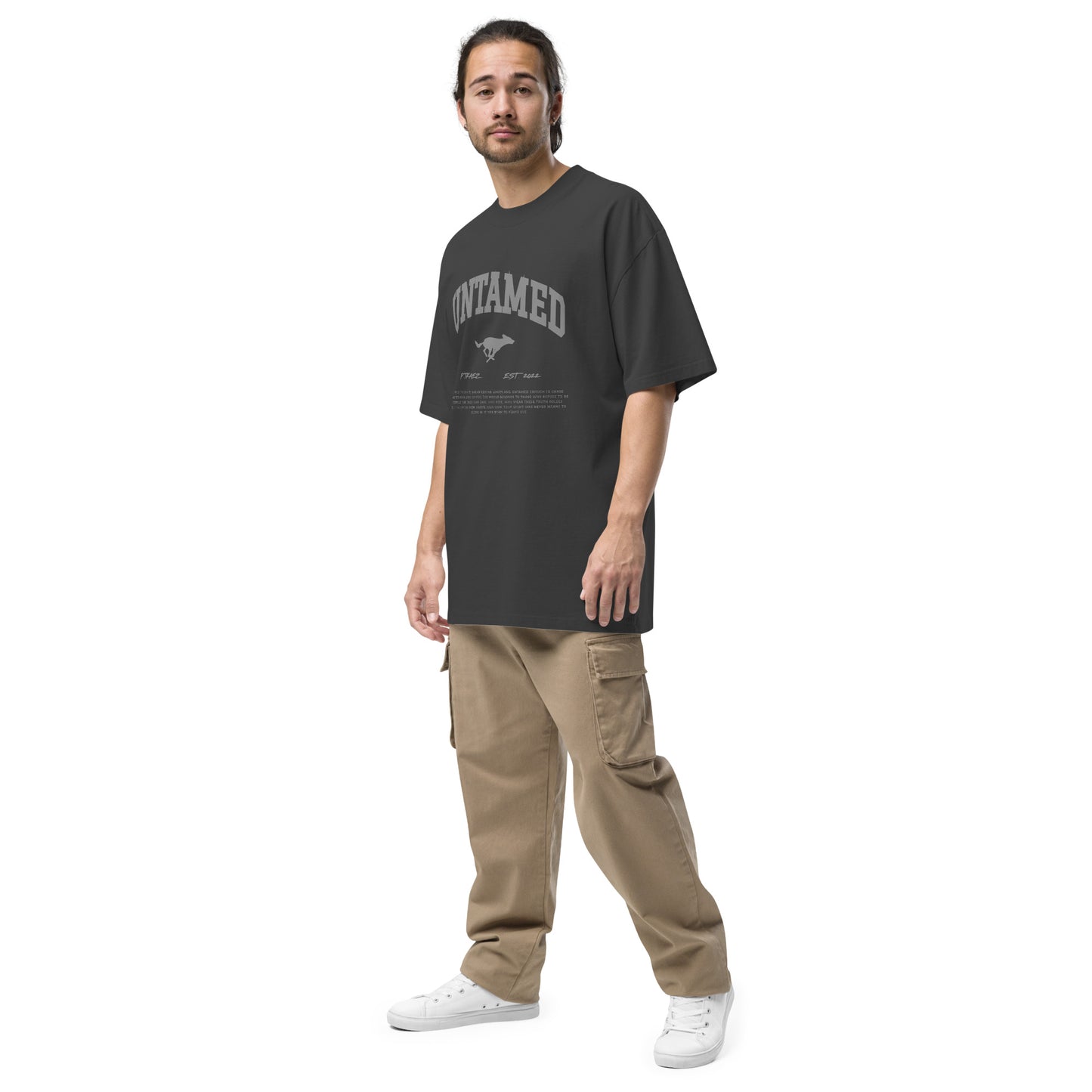 Oversized Painted Dog Silhouette T-shirt