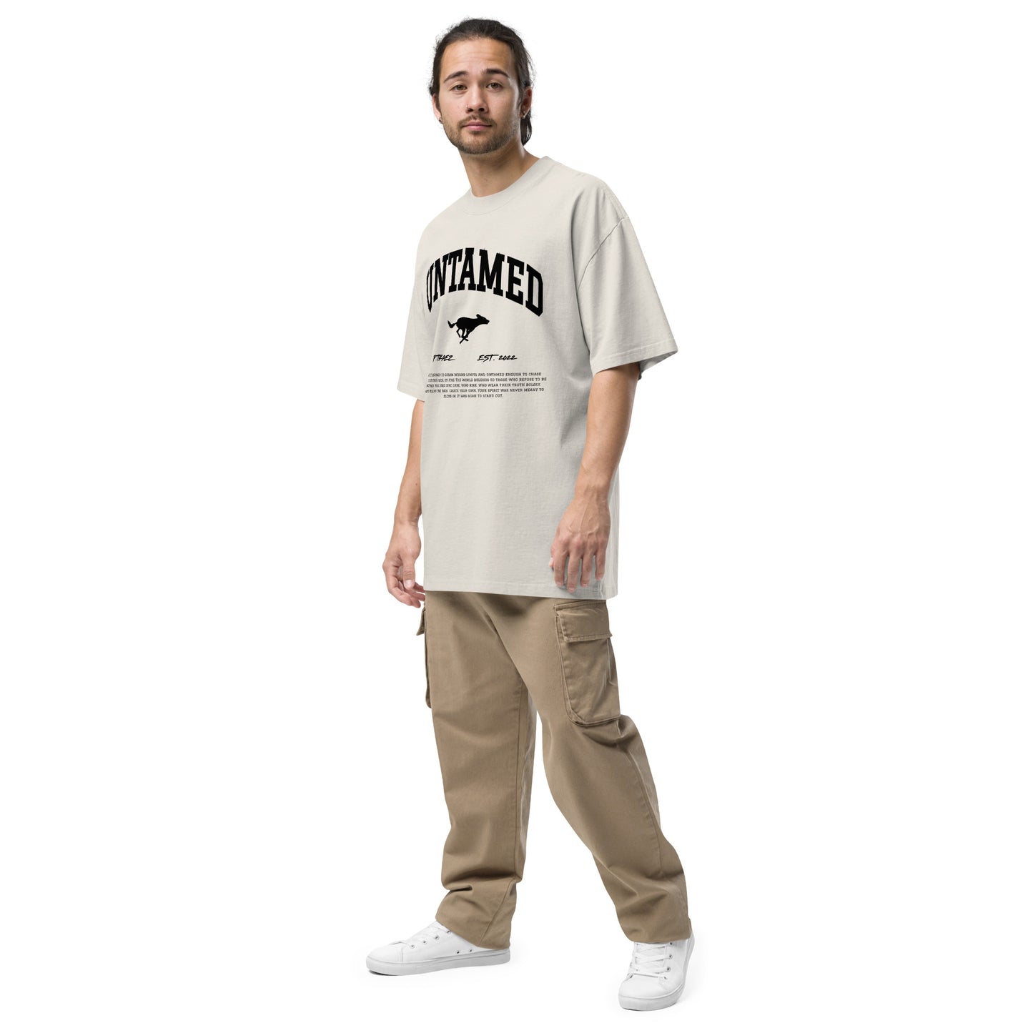 Painted Dog Silhouette Oversize T-shirt